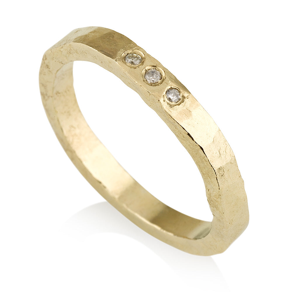 טבעת יוניסקס | זהב משובצת יהלום