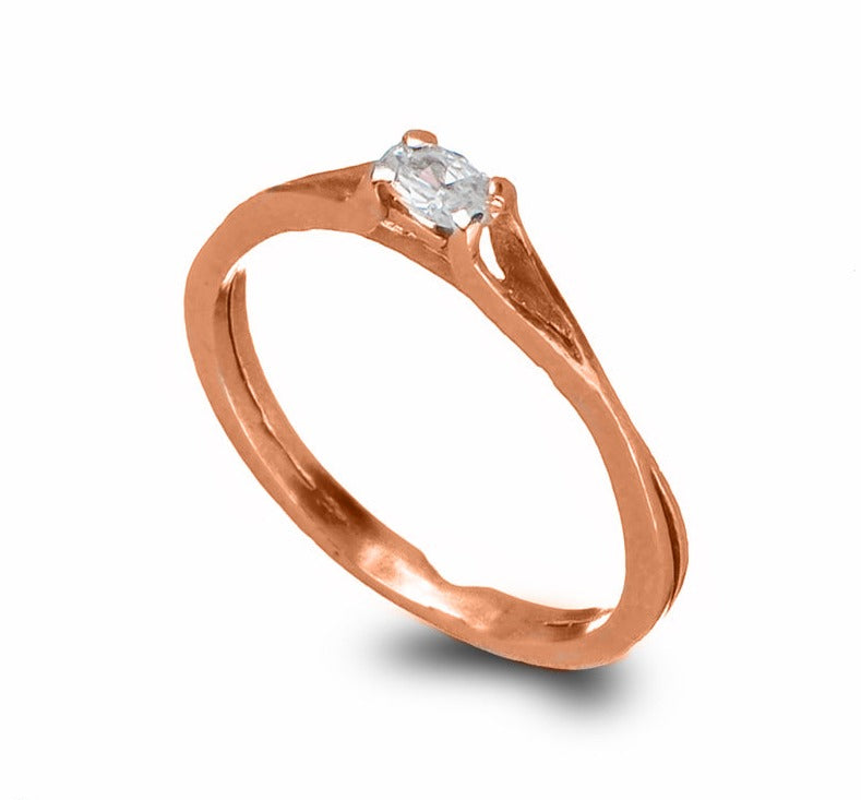 טבעת דיאנה | זהב משובצת יהלום