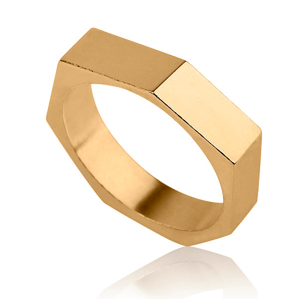 טבעת נישואין אום גבר | זהב אדום 