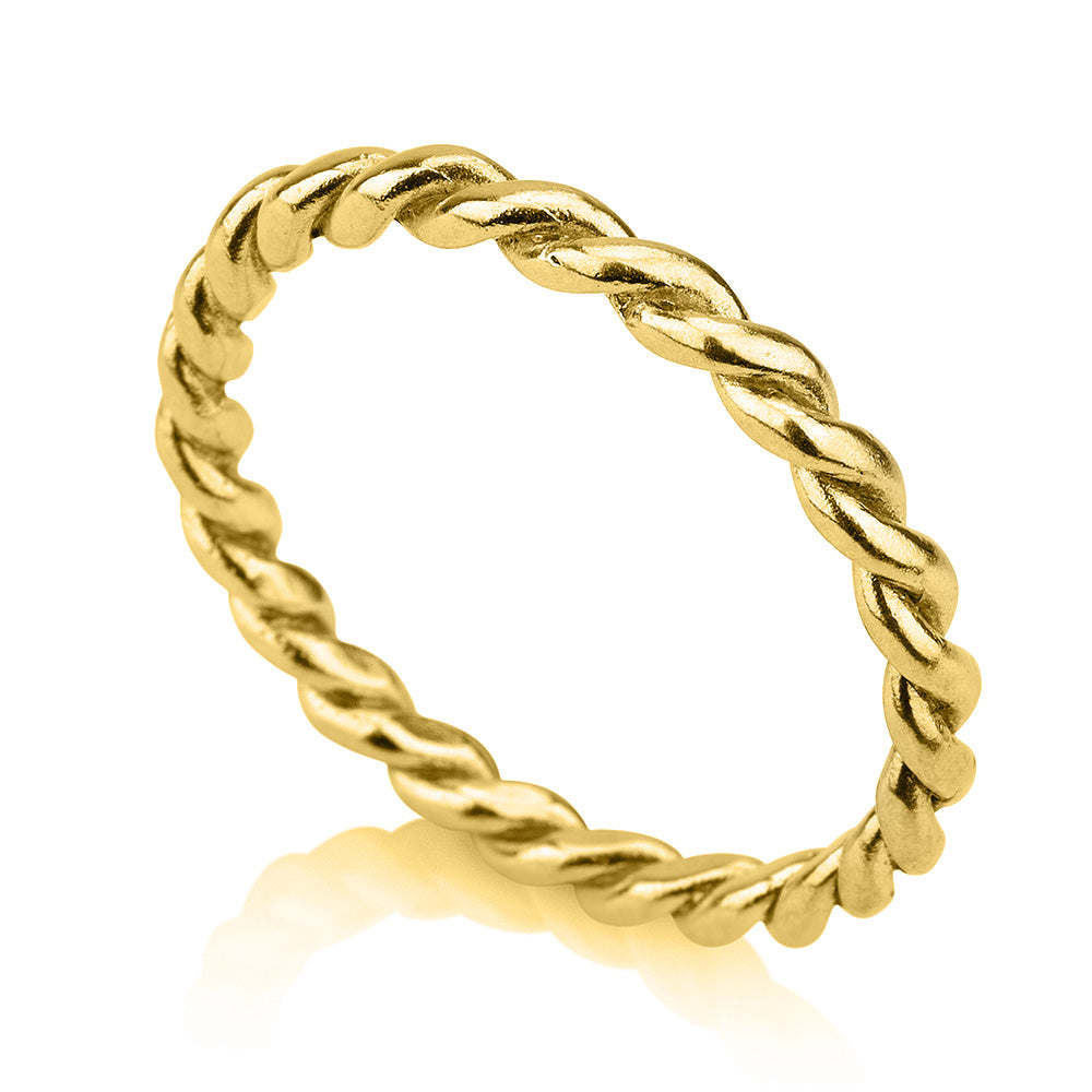 טבעת נישואין מפותלת | זהב צהוב 