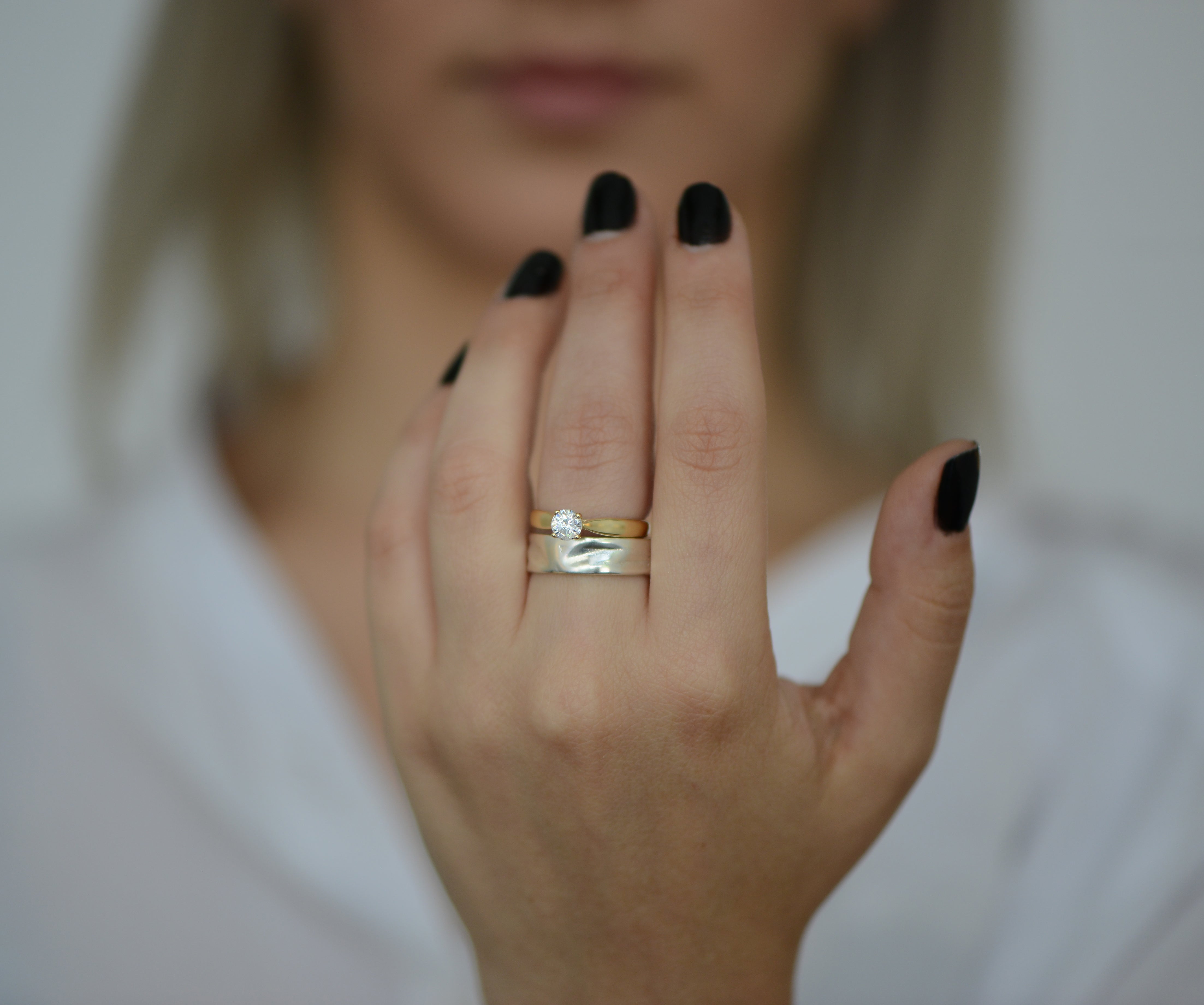 טבעת נישואין ענבל | כסף 925 