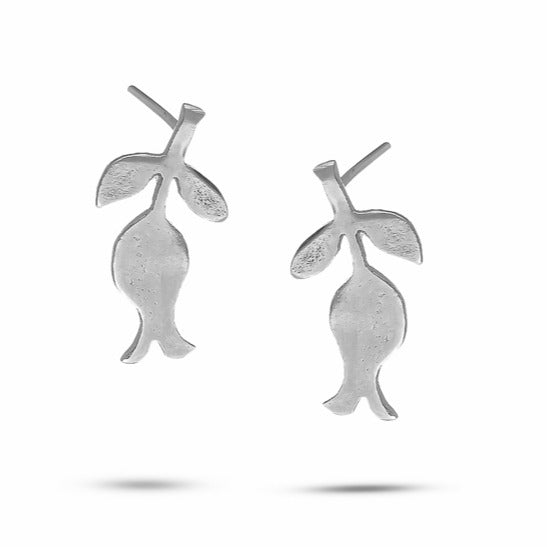 עגילים צמודים טוליפ | זהב צהוב 14 קרט