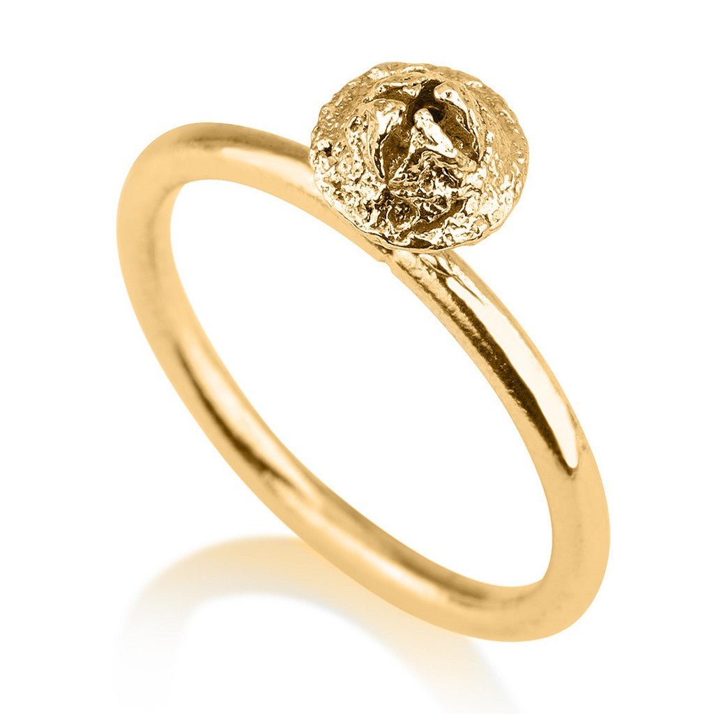 טבעת פרח פתוח | זהב לבן 14 קרט